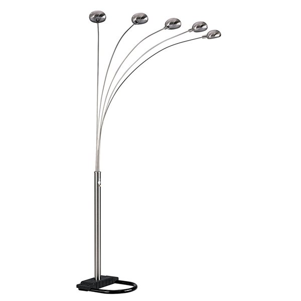 ORE International 84-in Nickel Arc Floor Lamp