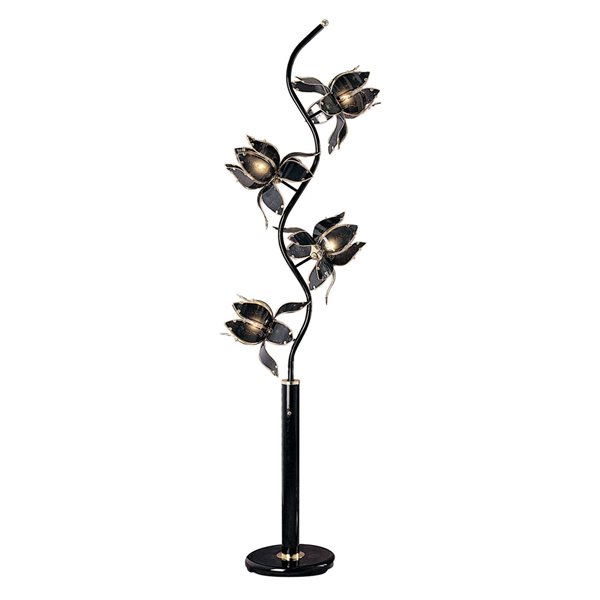 ORE International 76-in Black Standard Floor Lamp