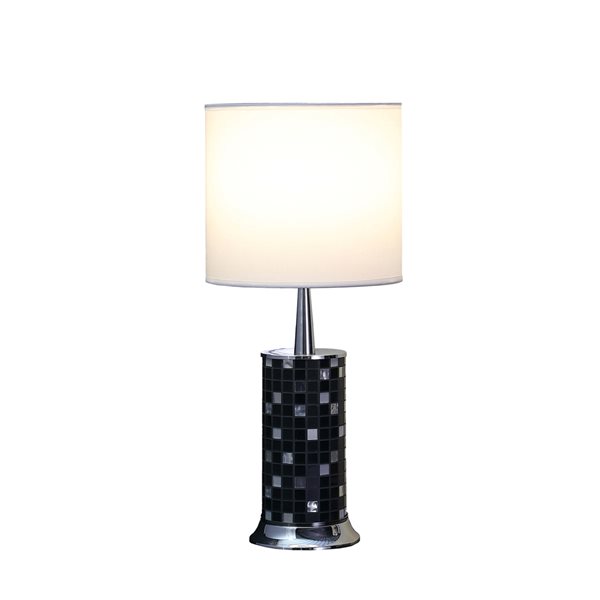 ORE International Jon 24-in Black Table Lamp with Metal Shade