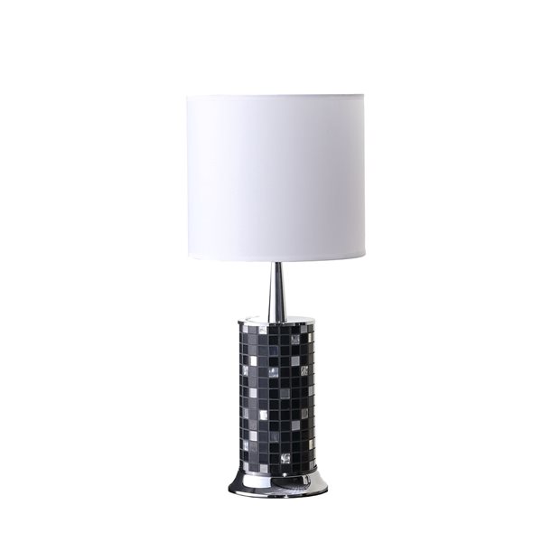 ORE International Jon 24-in Black Table Lamp with Metal Shade