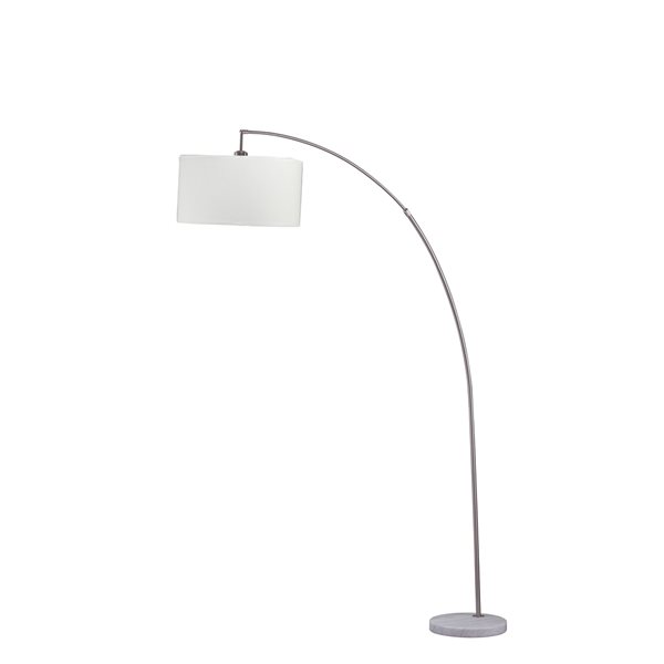 Lampe à pied en arc Allegro par ORE International nickel brossé de 86 po