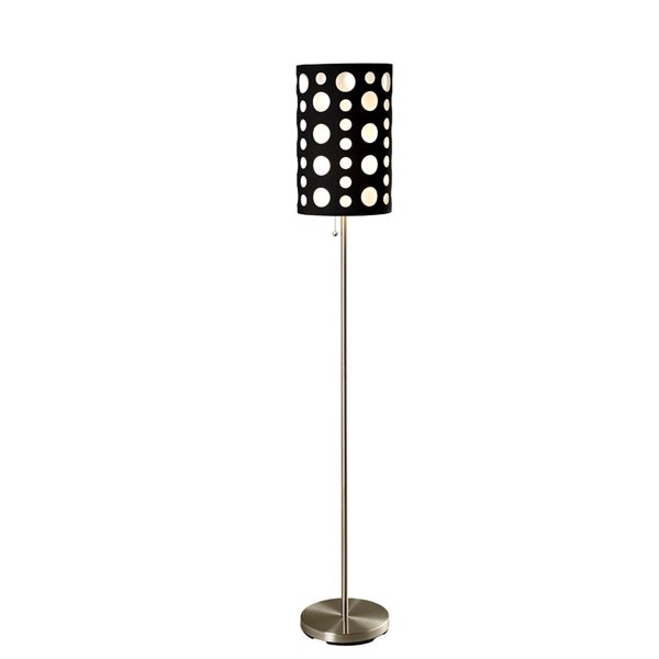 ORE International 66-in Black and White Standard Floor Lamp