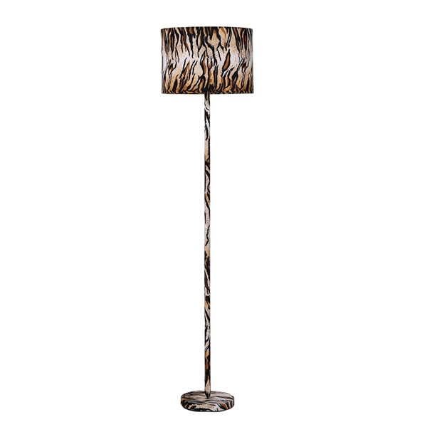 ORE International 59-in Tiger Print Standard Floor Lamp