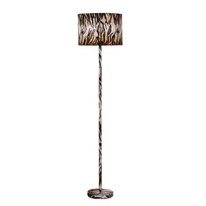 ORE International 59-in Tiger Print Standard Floor Lamp