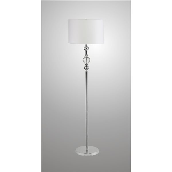 ORE International Leona 62.5-in Chrome Standard Floor Lamp