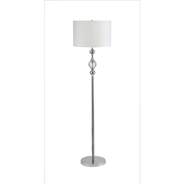 ORE International Leona 62.5-in Chrome Standard Floor Lamp