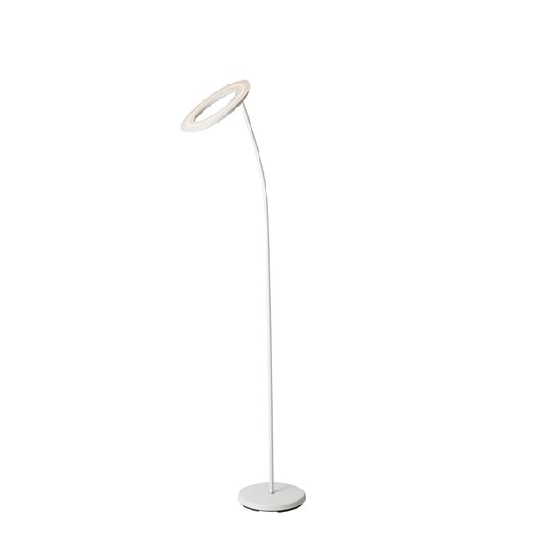 ORE International 73-in Matte White LED Torchiere Floor Lamp