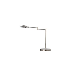 ORE International Luna 15.75-in Satin Steel Integrated LED Table Lamp with Metal Shade