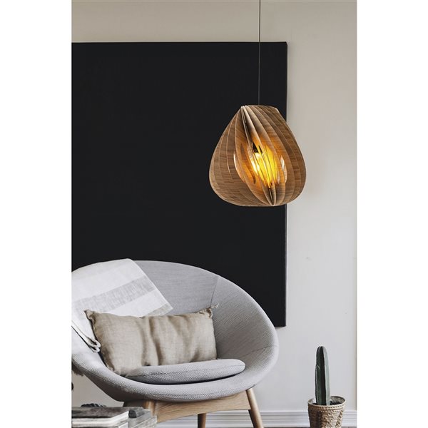 Luminaire suspendu oval Dandee par ORE International brun moyen (10 po à 22 po) moderne/contemporain