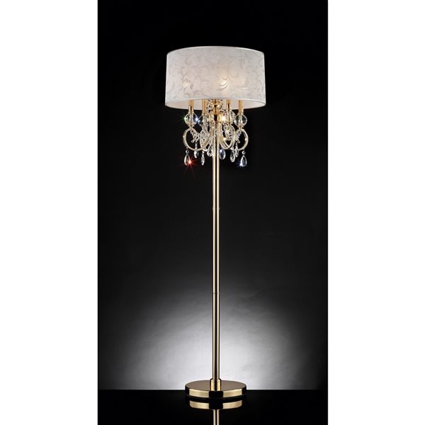 ORE International Aurora 63-in Gold Standard Floor Lamp