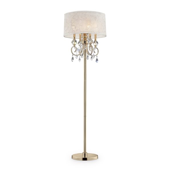 ORE International Aurora 63-in Gold Standard Floor Lamp