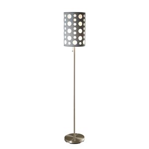 ORE International 66-in Grey and White Standard Floor Lamp