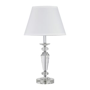 ORE International 21.5-in White Table Lamp with Fabric Shade