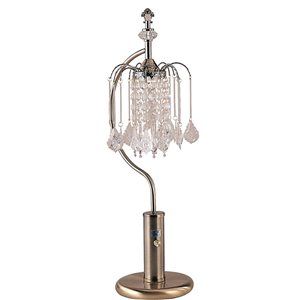 ORE International 27-in Gold 3-Way Chandelier Table Lamp with Acrylic Shade