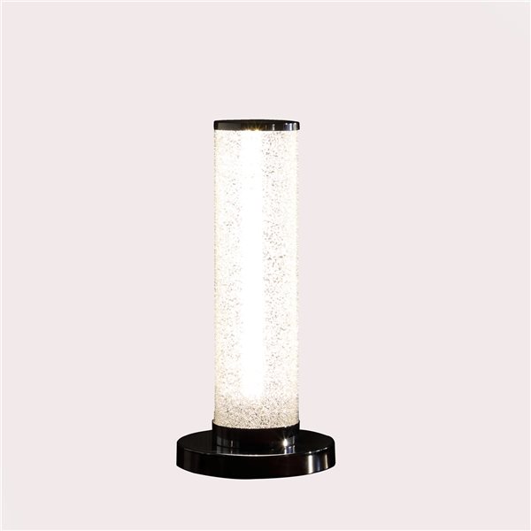 ORE International Illuminari 13-in White Integrated LED Table Lamp with Acrylic Shade