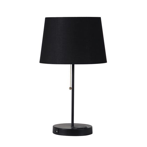 pull chain table lamp with usb port