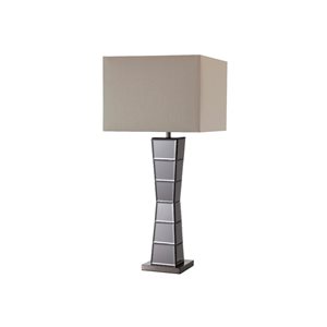 ORE International Alistair 29.5-in Black Table Lamp with Fabric Shade