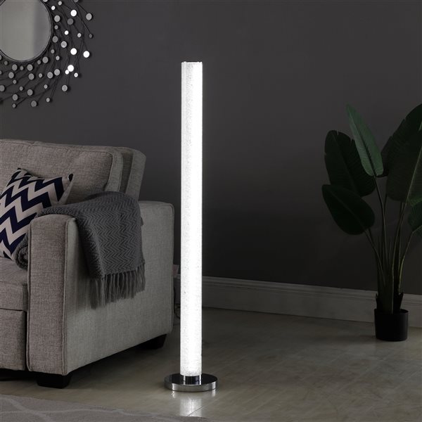 ORE International Illuminari 49-in White Standard LED Floor Lamp