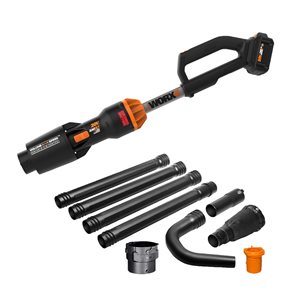 Souffleuse à feuille portative Leafjet sans balai par Worx avec batterie au Lithium-Ion de 20 V 410 PCM