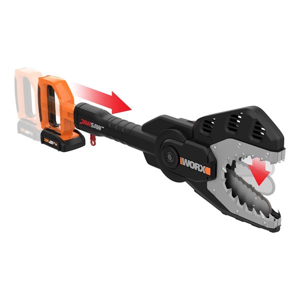 Scie à chaîne sans fil Jawsaw de 6 po 20 V au lithium-ion par Worx