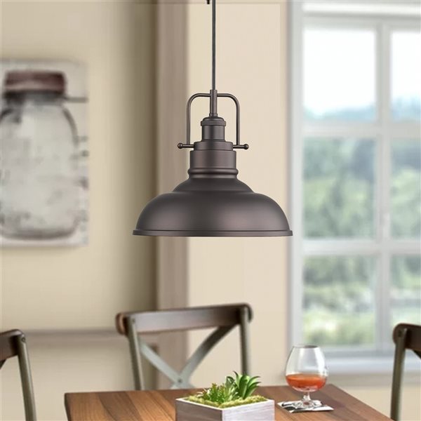 ZACHVO Black Industrial Cone Standard Medium Pendant Light