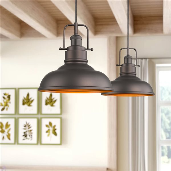 ZACHVO Black Industrial Cone Standard Medium Pendant Light