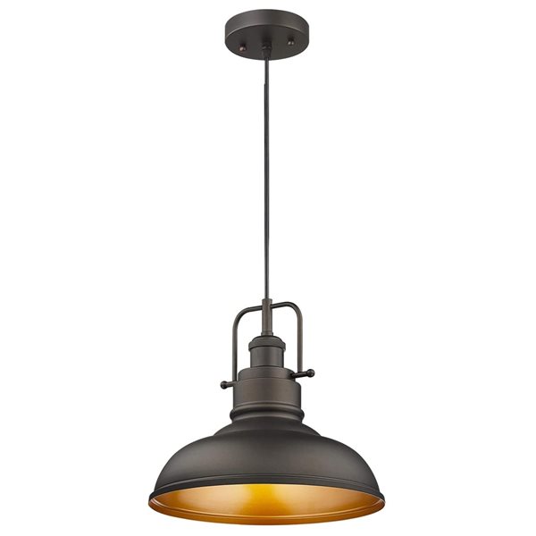 ZACHVO Black Industrial Cone Standard Medium Pendant Light