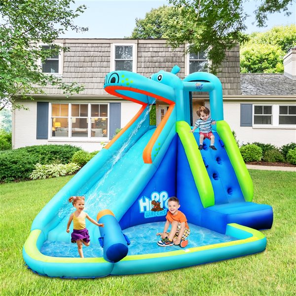 Costway 9.5-ft L x 12.5-in D x 7.5-in H Polyethylene Inflatable Water Slide Bounce House