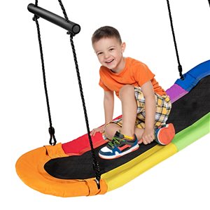 Costway Multicolour Plastic Rope Oval Tree Swing