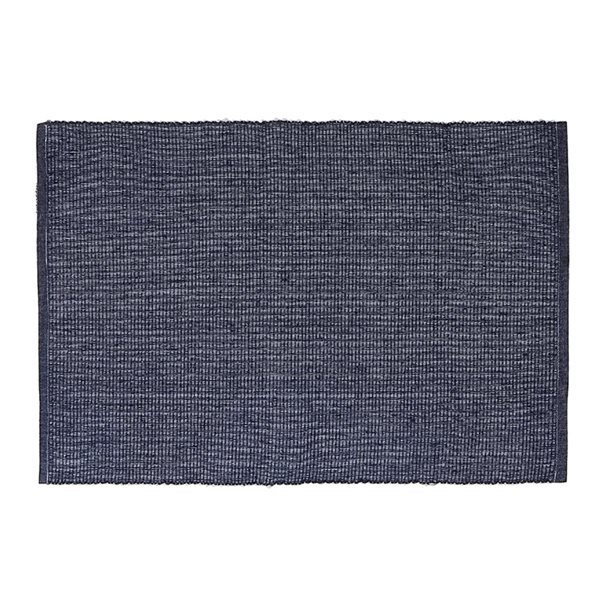 iH casadécor Navy Blue Cotton Ribbed Placemat - Set of 12