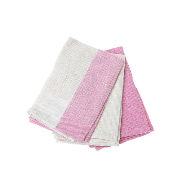iH casadécor 3-Piece Blush Dual Waffle Dish Cloths - Set of 2