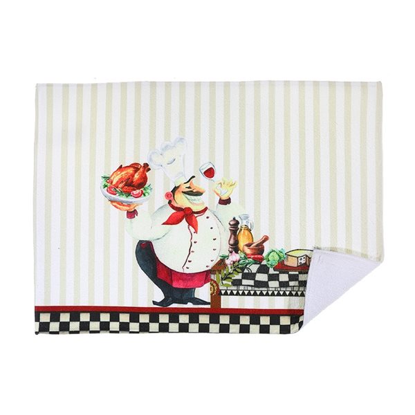 iH casadécor Chef Serving Chicken Microfibre Drying Mat - Set of 2