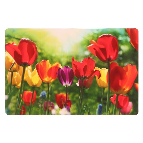 iH casadécor Tulip Garden Plastic Placemat - Set of 12