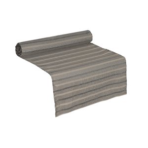 IH Casa Decor Indoor Stripe Taupe Table Runner for 6-ft Rectangle Table