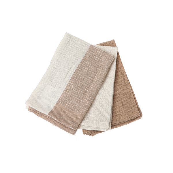iH casadécor 3-Piece Tan Dual Waffle Dish Cloths - Set of 2