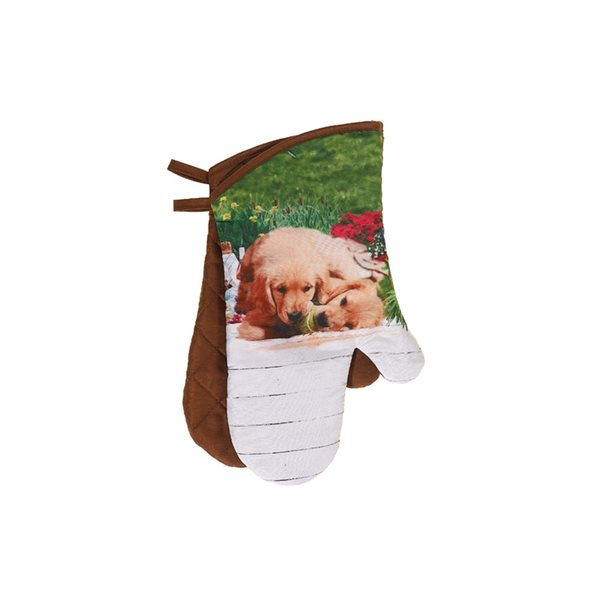 iH casadécor 2-Piece Dogs Chewing Ball Oven Mitts