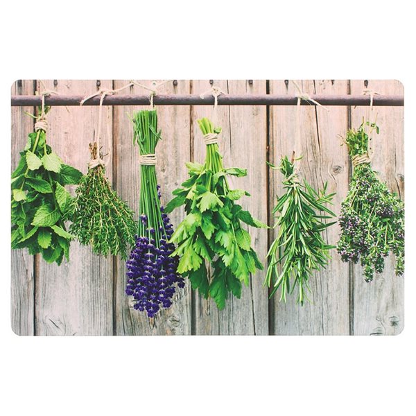 iH casadécor Hanging Herbs Plastic Placemat - Set of 12