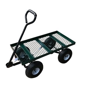 ProYard Steel Flat Nursery Cart with Pneumatic Tires