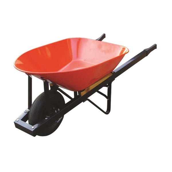 ProYard 6 cu.ft. Steel Tray Wheelbarrow with Steel Handle