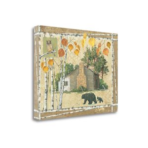 Impression sur toile «Bear Cabin» par Anita Phillips de Tangletown Fine Art, 16 po x 21 po