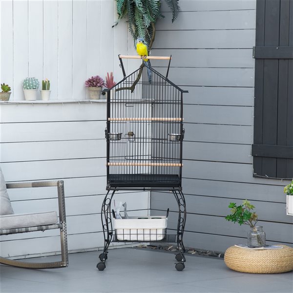 PawHut 57-in Bird Flight Cage for Finch Canary