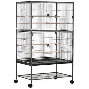 PawHut 52-in Large Steel Bird Cage with Rolling Stand