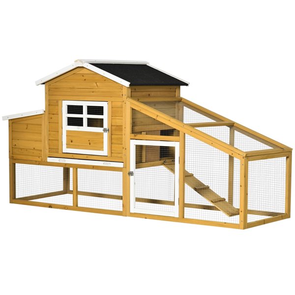 PawHut 79-in Outdoor Wooden Chicken Coop
