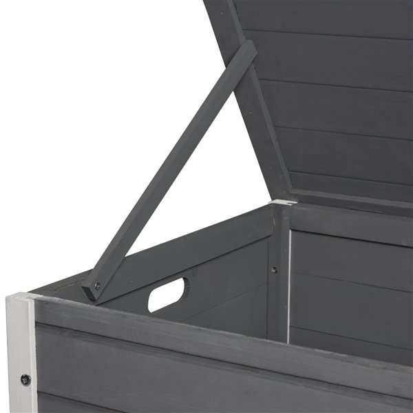 PawHut 31-in Wooden Wire Foldable Dog Crate - Grey