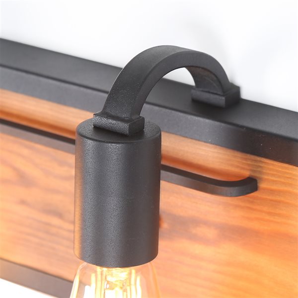 LNC Sabrina 2-Light Black Modern/Contemporary Vanity Light