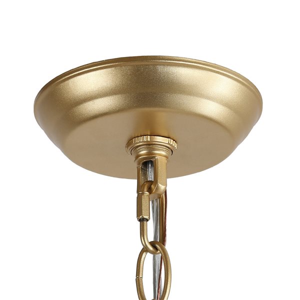 LNC Echo 5-Light Matte Gold Modern/Contemporary Chandelier