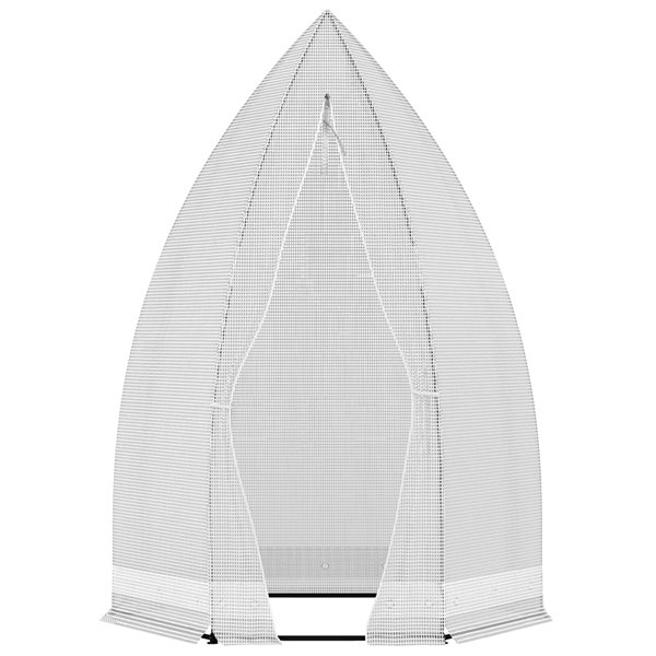 Outsunny White 4.6-ft L x 4.6-ft W x 5.9-ft H Lean-To Greenhouse