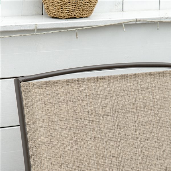 Outsunny 2-Person Sand Steel Outdoor Glider