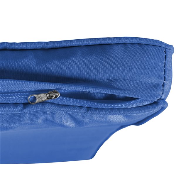 Outsunny 2-Person Dark Blue Rattan Outdoor Swing with Steel Frame