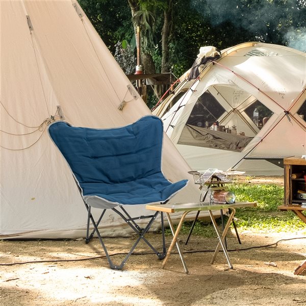 Outsunny Blue Folding Camping Chair A20-202BU | RONA